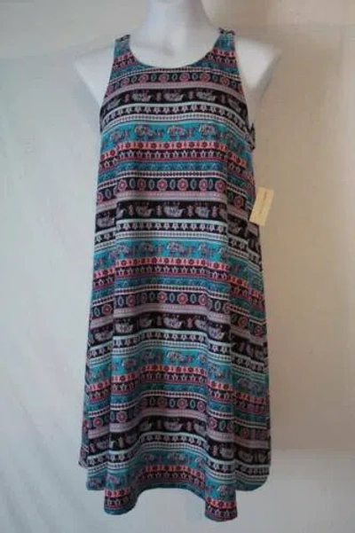 Pre-owned Brooks Womens Sleeveless A-line Dress Small Above Knee Cut Out Back Soft Elephant In Multicolor