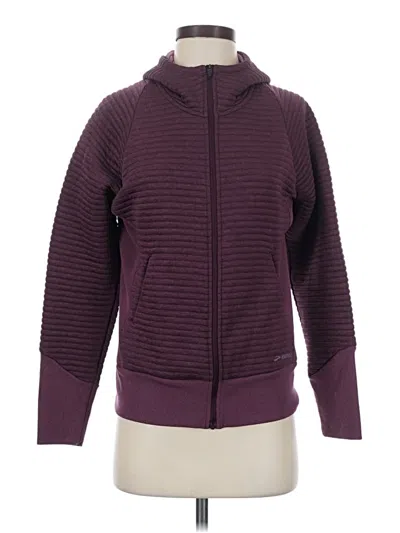 Pre-owned Brooks Zip Up Hoodie In Burgundy