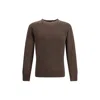 Brooksfield Crew-neck Sweater In Brown