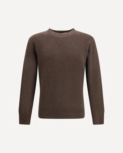 Brooksfield Crew-neck Sweater In Brown