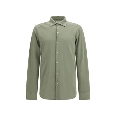Brooksfield Bicolor Cotton Polo Shirt In Green