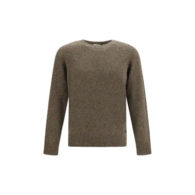 Brooksfield Bicolor Wool Oves Aries Sweatshirt In Black