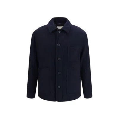 Brooksfield Blue Wool Oves Aries Full-length Jacket