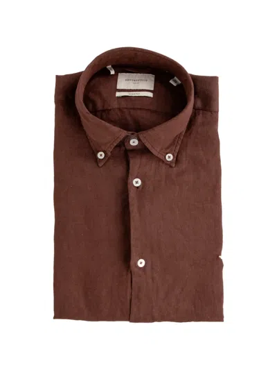 Brooksfield Button Shirt In Brown
