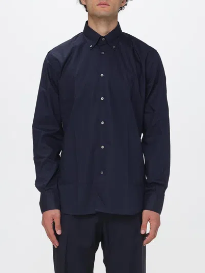 Brooksfield Button-down Collar Casual Shirt In Cotton Poplin In Blue
