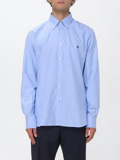 Brooksfield Button-down Collar Casual Shirt In Oxford Cotton In Blue