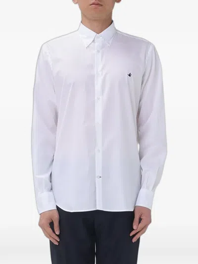 Brooksfield Button-down Poplin Shirt In White