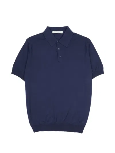 Brooksfield Buttoned Polo Shirt In Blue