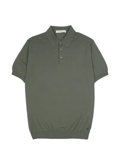Brooksfield Buttoned Polo Shirt In Green