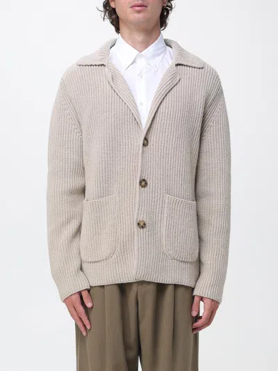 Brooksfield Casual Knit Blazer In Lambswool Blend With Lapels And Patch Pockets In Neutral