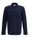 Brooksfield Cotton Shirt In Blue