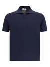 Brooksfield Knit Polo Shirt In Blue