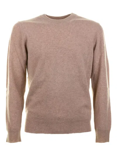 Brooksfield Crew-neck Sweater In Brown