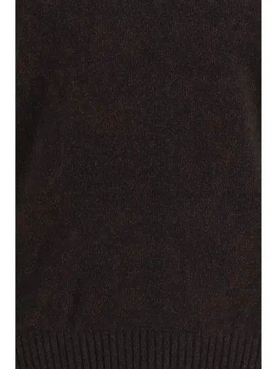 Brooksfield Double-yarn Fleece Wool Sweater In Black
