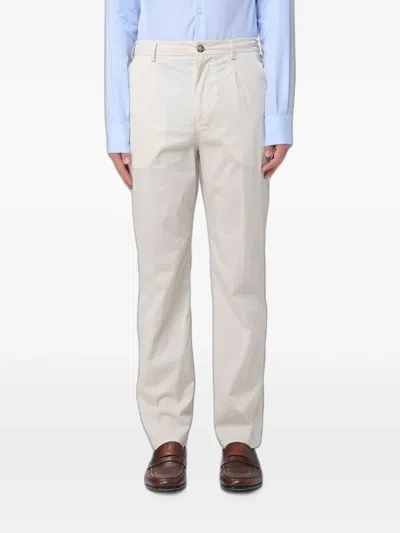 Brooksfield Gabardine Trousers In Gray
