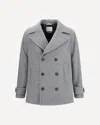 Brooksfield Island Padded Peacoat In Gray