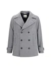 Brooksfield Island Padded Peacoat In Gray