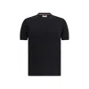 Brooksfield Ribbed-hem Knitted T-shirt