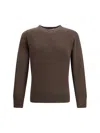 Brooksfield Crew-neck Sweater In Brown