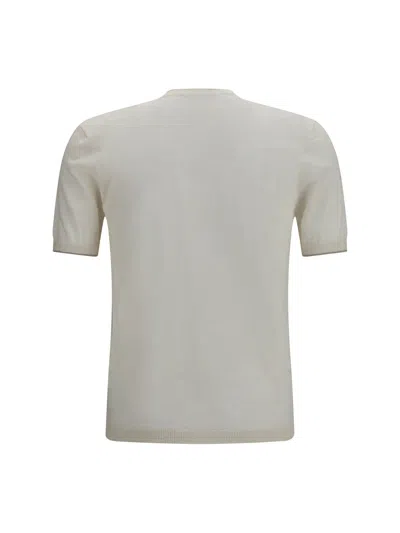 Brooksfield Linen Blend T-shirt In White
