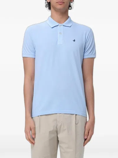 Brooksfield Logo-embroidered Polo Shirt In Blue