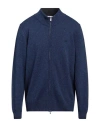 Brooksfield Man Cardigan Blue Size 46 Wool