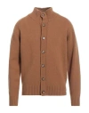 Brooksfield Man Cardigan Brown Size 44 Virgin Wool