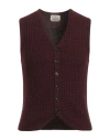 Brooksfield Man Cardigan Burgundy Size 44 Polyamide, Viscose, Wool, Cashmere In Red