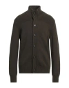 Brooksfield Man Cardigan Dark Green Size 42 Wool, Polyamide