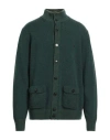 Brooksfield Man Cardigan Dark Green Size 48 Wool