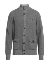 Brooksfield Man Cardigan Grey Size 42 Wool