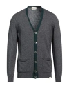 Brooksfield Man Cardigan Grey Size 44 Polyamide, Viscose, Wool, Cashmere In Grey
