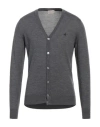 Brooksfield Man Cardigan Grey Size 44 Virgin Wool
