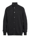 Brooksfield Man Cardigan Lead Size 46 Wool, Polyamide In Grey