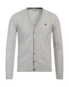 Brooksfield Man Cardigan Light Grey Size 48 Wool In Grey