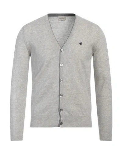 Brooksfield Man Cardigan Light Grey Size 48 Wool