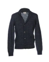 Brooksfield Man Cardigan Midnight Blue Size 44 Wool, Cotton