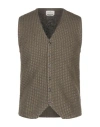 Brooksfield Man Cardigan Military Green Size 40 Polyamide, Viscose, Wool, Cashmere In Green