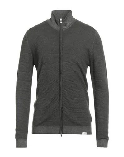 Brooksfield Man Cardigan Military Green Size 40 Virgin Wool