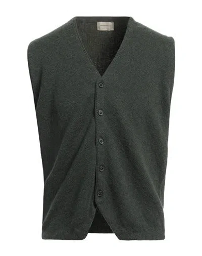 Brooksfield Man Cardigan Military Green Size 42 Virgin Wool, Polyamide