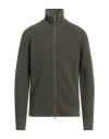 Brooksfield Man Cardigan Military Green Size 44 Wool, Polyamide, Viscose, Cashmere