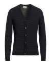 Brooksfield Man Cardigan Navy Size 40 Polyamide, Viscose, Wool, Cashmere In Navy Blue