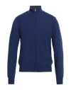 Brooksfield Man Cardigan Navy Blue Size 40 Virgin Wool