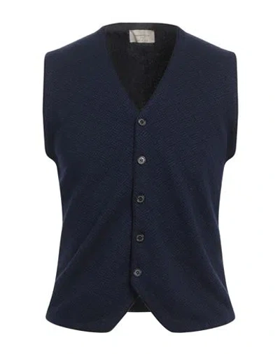 Brooksfield Man Cardigan Navy Size 38 Virgin Wool, Polyamide