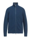 Brooksfield Man Cardigan Navy Size 44 Wool, Polyamide, Viscose, Cashmere In Navy