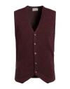 Brooksfield Man Cardigan Plum Size 44 Virgin Wool, Polyamide