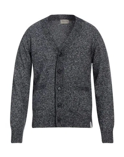 Brooksfield Man Cardigan Slate Blue Size 44 Virgin Wool, Polyamide, Cotton