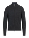 Brooksfield Man Cardigan Steel Grey Size 44 Wool