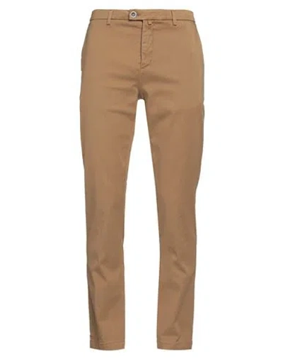 Brooksfield Man Pants Camel Size 32 Lyocell, Cotton, Elastane In Brown