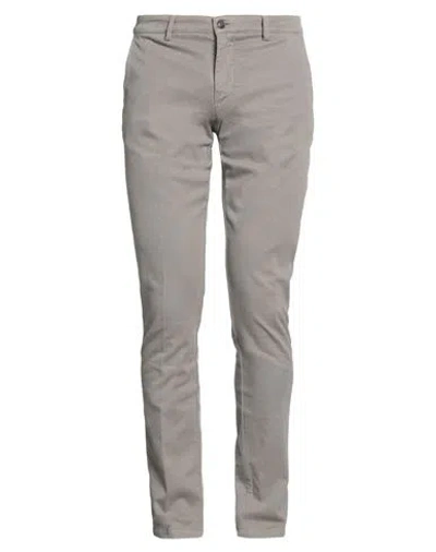 Brooksfield Man Pants Khaki Size 42 Cotton, Elastane In Gray